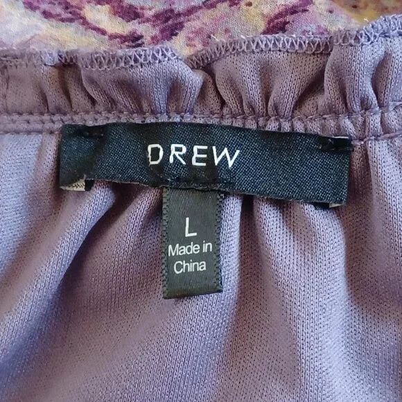 LIKE NEW! Anthropologie DREW Purple Paisley Halter-Tiered Dress Size Large - Picture 7 of 9